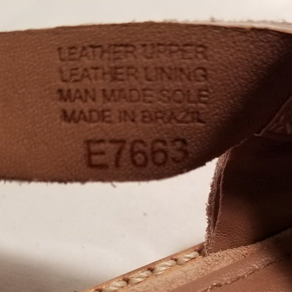 J. Crew Tan Leather Sandals Sz 10 - Picture 7 of 8